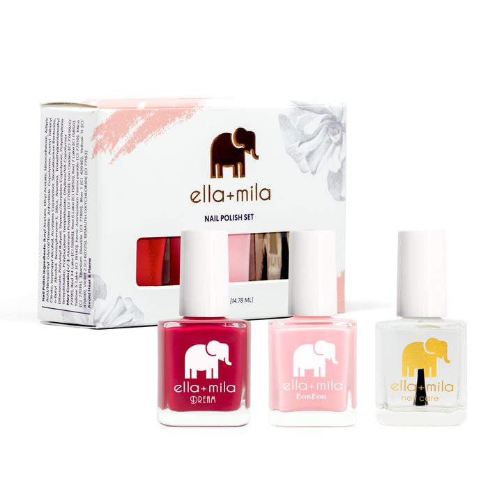 Bad Obsession, Pucker Up and In a Rush 3-pack nail polish set with its gift box
