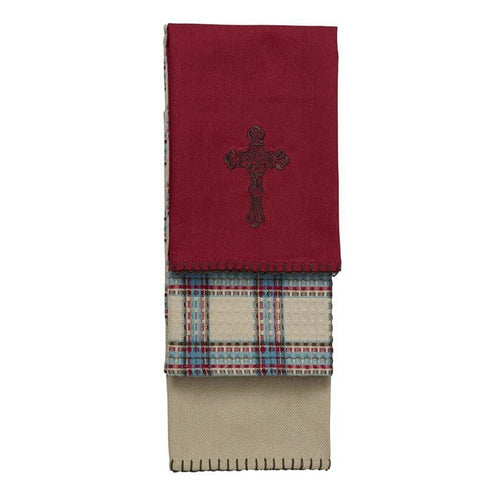 3-pc Cross Kitchen Towel Set Towel Set