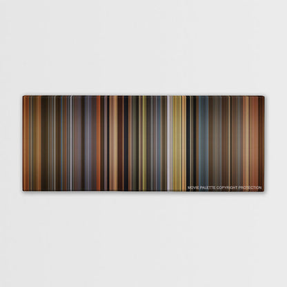 A Beautiful Mind color palette canvas print: thousands of thin vertical stripes of color