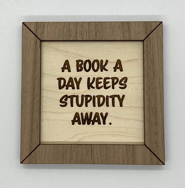 A book a day snarky custom wood sign, funny reading sign, gift for reader, gift for book lover