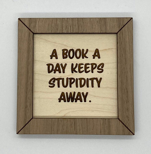 A book a day snarky custom wood sign, funny reading sign, gift for reader, gift for book lover