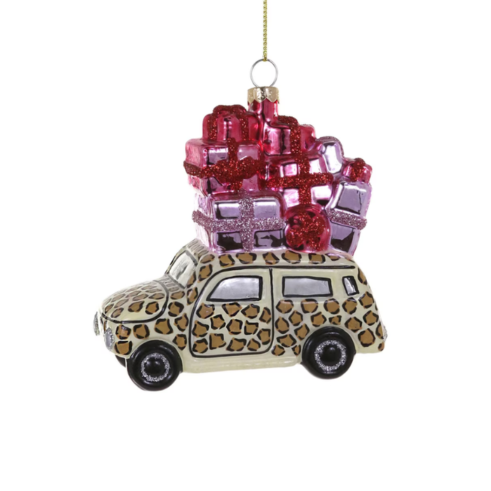 A Merry Delivery Ornament - Leopard
