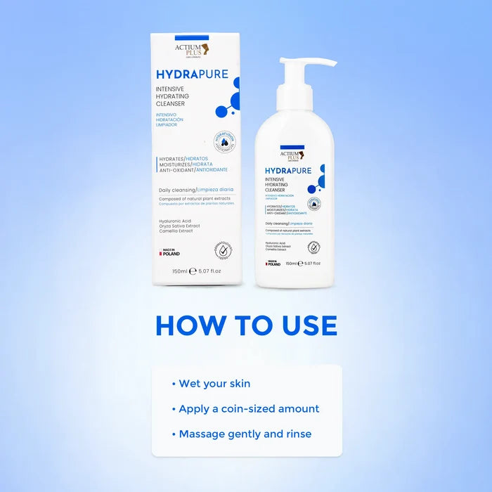 Actium Plus Hydrapure Intensive Hydrating Cleanser - How to use