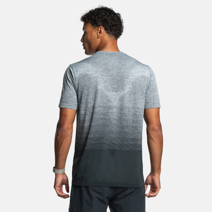 Agaru Gradient Seamless T-Shirt - Slate Grey/Black