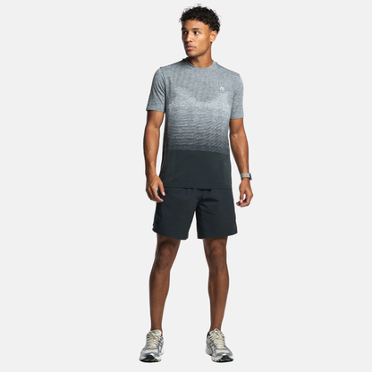 Agaru Gradient Seamless T-Shirt - Slate Grey/Black
