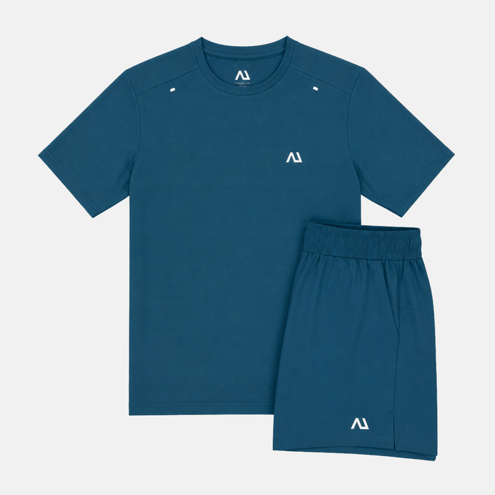 Agaru Pacer T-Shirt / Shorts Set - Teal Blue