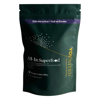 Bag of Younited All-In Superfood Elderberry Acai 292g