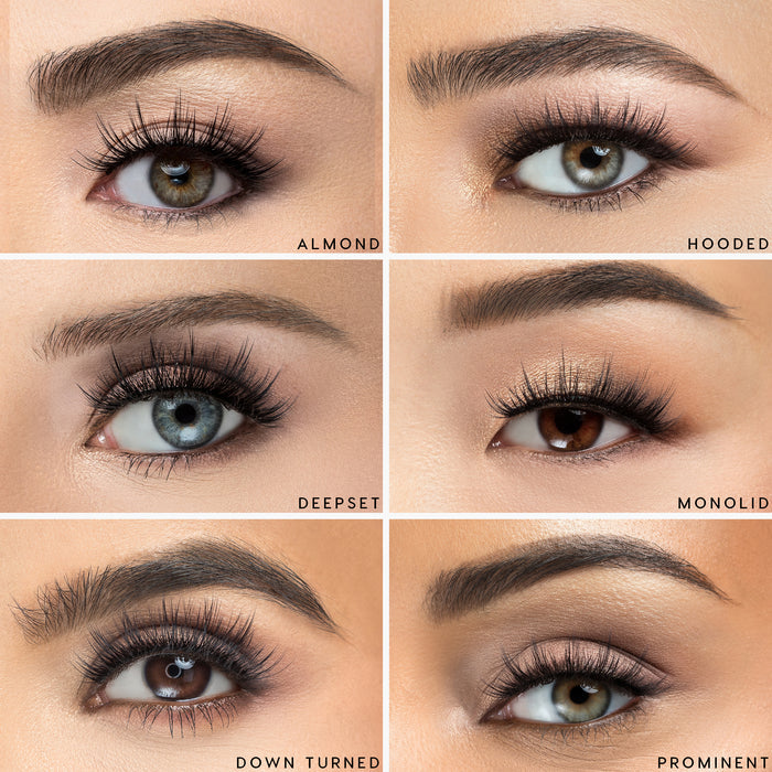 Different eyeshapes wearing Allura Lite false eyelashes