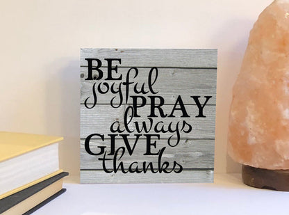 Always give thanks wood sign