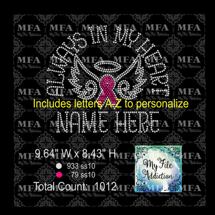 Always in my Heart Cancer Memorial Rhinestone Digital Download File