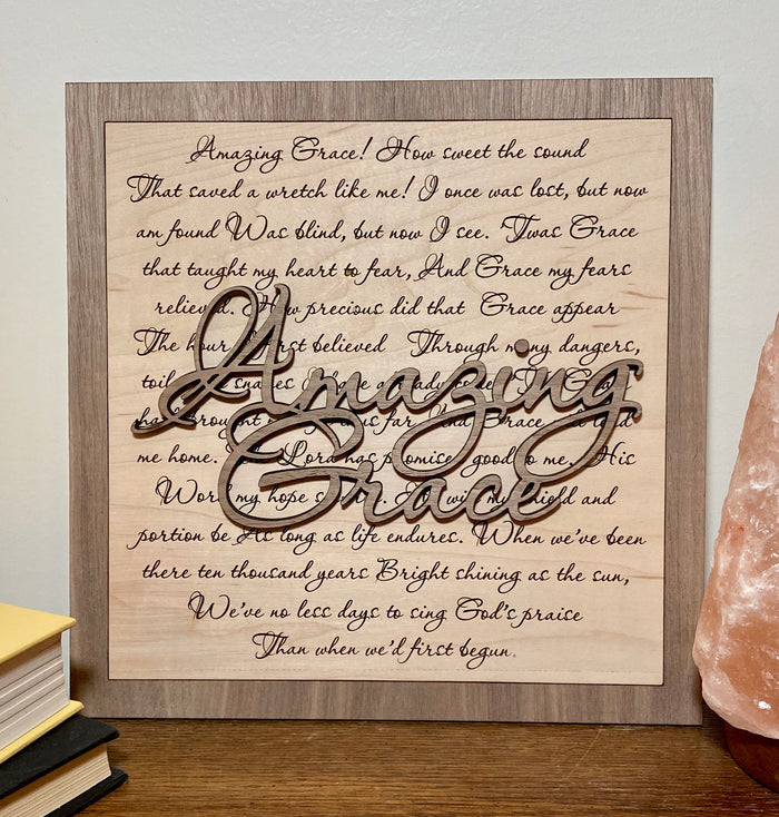 Amazing grace wood sign home decor, religious home wood sign, home wooden sign, wooden sign