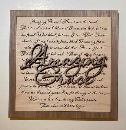 Amazing grace wood sign home decor, religious home wood sign, home wooden sign, wooden sign