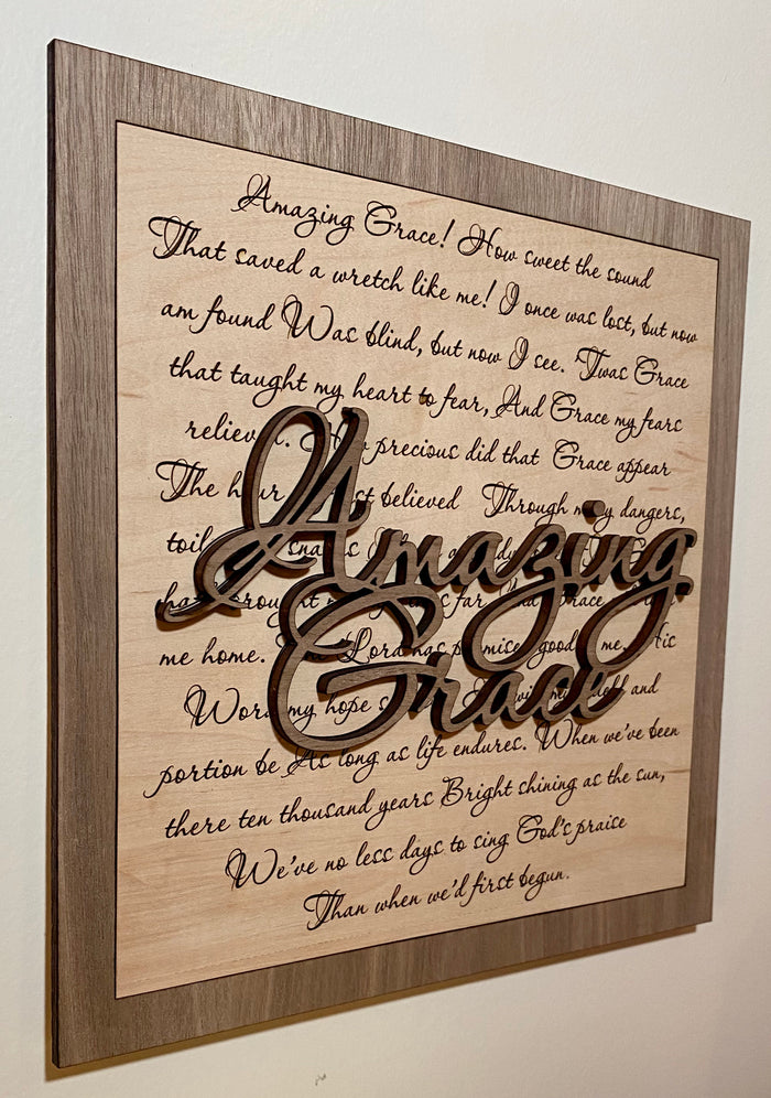 Amazing grace wood sign home decor, religious home wood sign, home wooden sign, wooden sign