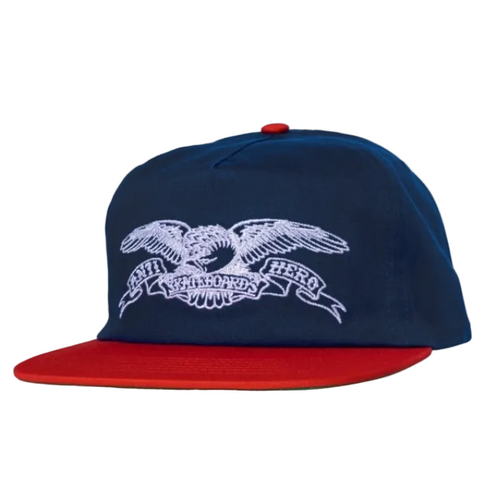 Anti Hero Basic Eagle Snapback (Navy/Red)