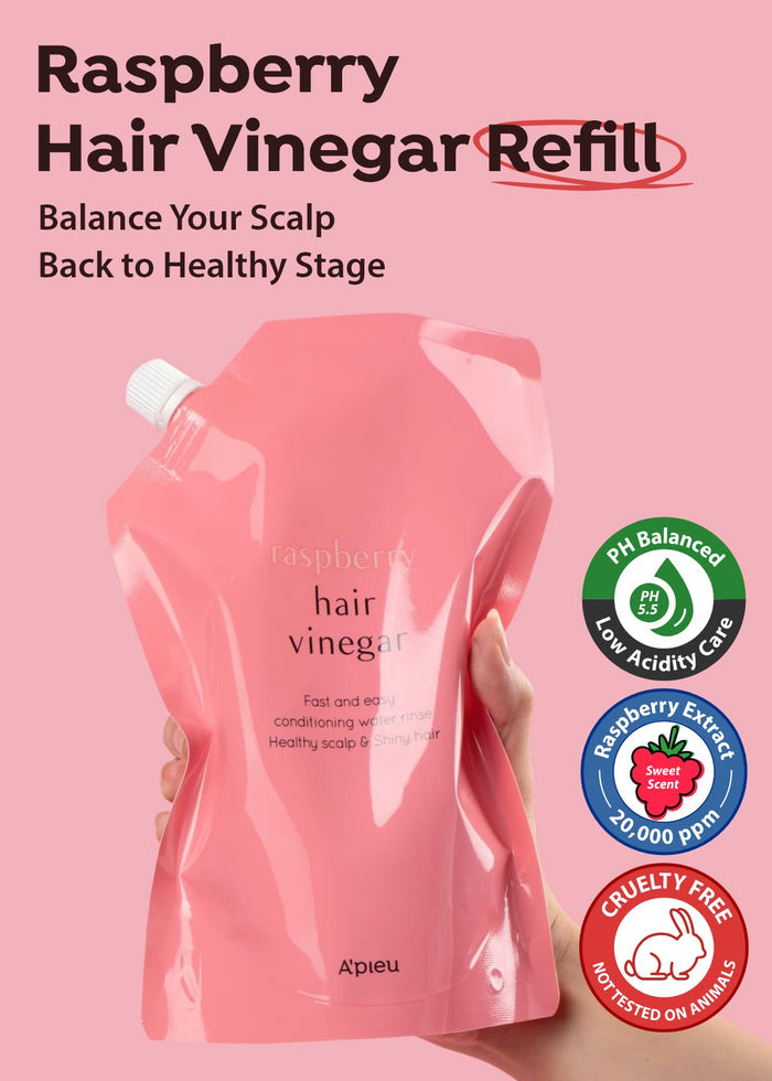 A’PIEU Raspberry Hair Vinegar Hair Rinse Refill خل الشعر من ايبيو