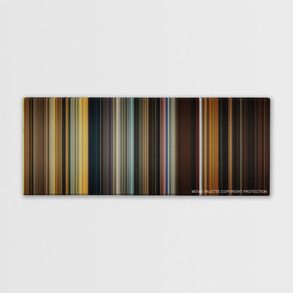 Apocalypse Now color palette canvas print: thousands of thin vertical stripes of color