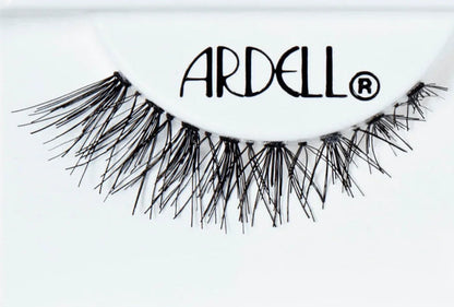 False eyelashes with wispy, feathery style and visible Ardell logo on white packaging