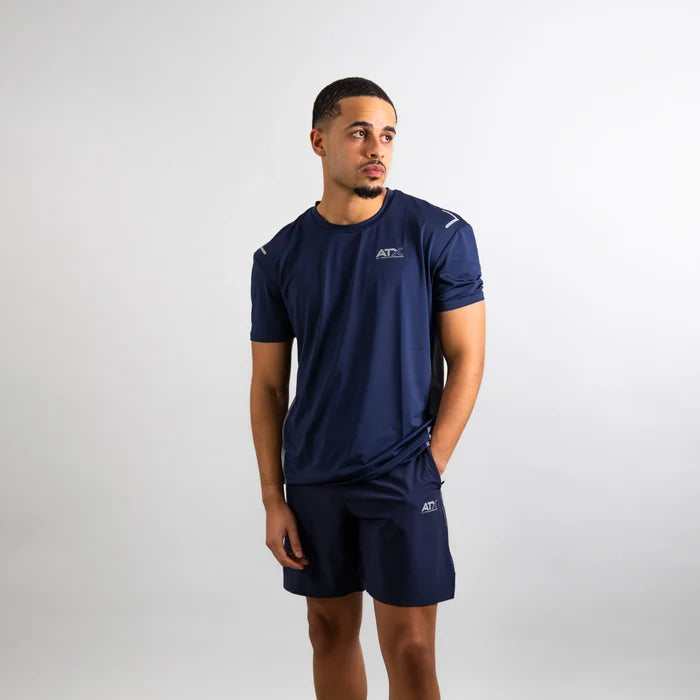 ATX Granite T-Shirt / Shorts Set - Navy/Dark Grey