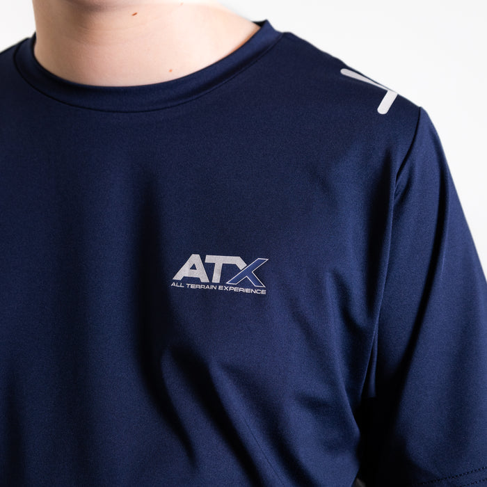 ATX Junior Granite T-Shirt / Shorts Set - Navy/Dark Grey