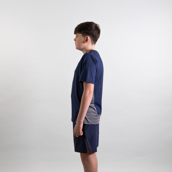 ATX Junior Granite T-Shirt / Shorts Set - Navy/Dark Grey
