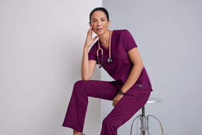 Aubrey Pant - Wine - Grey's Anatomy Scrubs