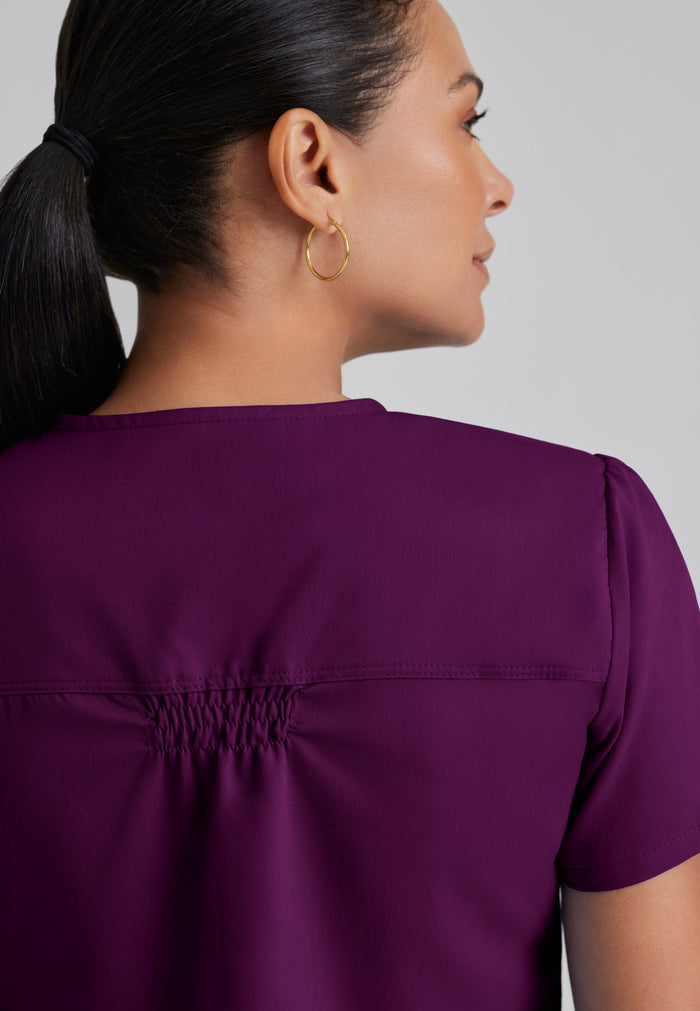 Aubrey Top - Wine - Grey's Anatomy Scrubs