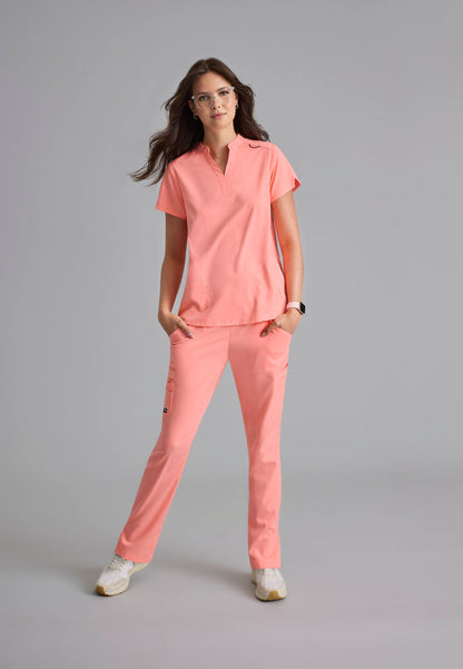 Avery Top - Bright Papaya - Grey's Anatomy Scrubs