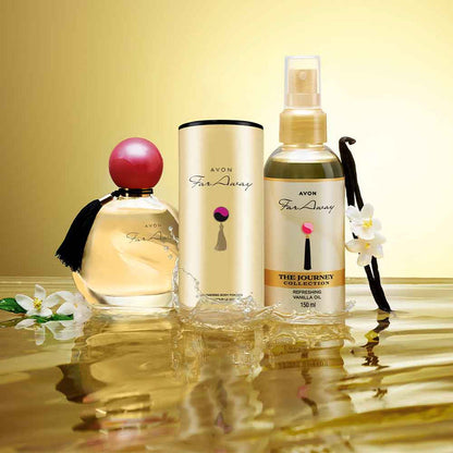 Avon Far Away Eau De Parfum & Body Powder & Body Mist Set