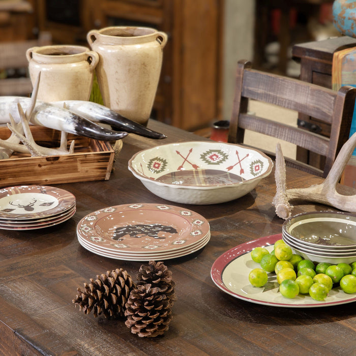 Aztec Bear 14PC Melamine Dinnerware Set Dinnerware Set