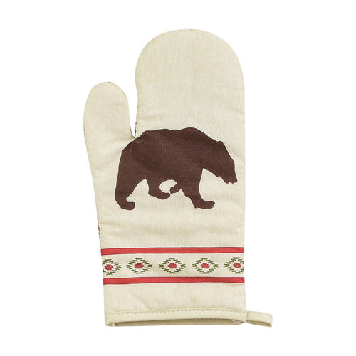 Aztec Bear Printed Oven Mitt, Set of 5 Oven Mitt or Pot Holder
