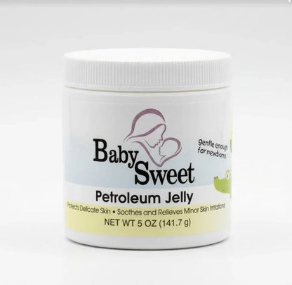 Baby Sweet petroleum jelly 5 oz for newborn rash, gentle skin protection jar