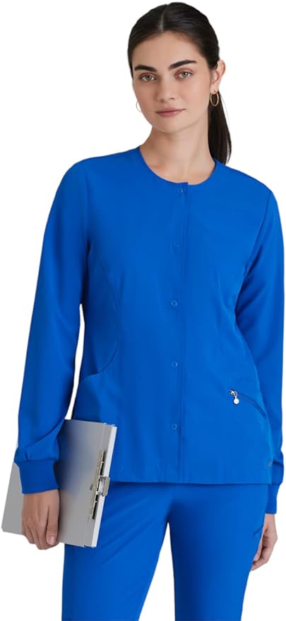 Barco One Princess Round Neck Warm-Up Scrub Jacket