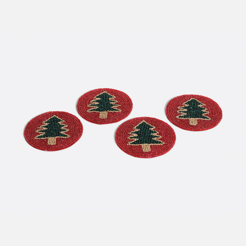 Beaded Tree Coaster