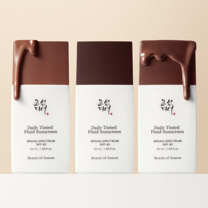 Beauty of Joseon Daily Tinted Fluid Sunscreen SPF40 50ml واقي الشمس السائل الملون اليومي من بيوتي أوف جوسون بعامل حماية من الشمس SPF40 - Princess Cosmetics Qatar