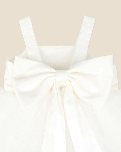 Bebe Embroidered Bodice Tulle Dress