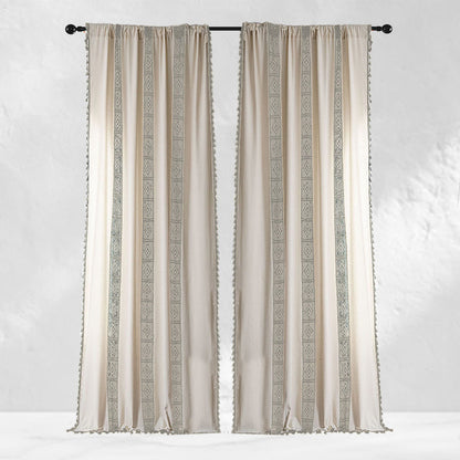 Beige Crochet Curtains