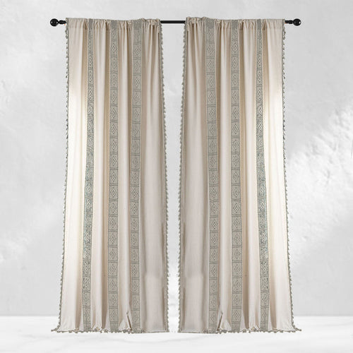 Beige Crochet Curtains