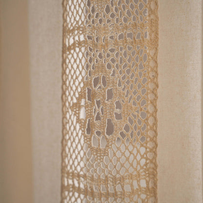 Beige Crochet Curtains