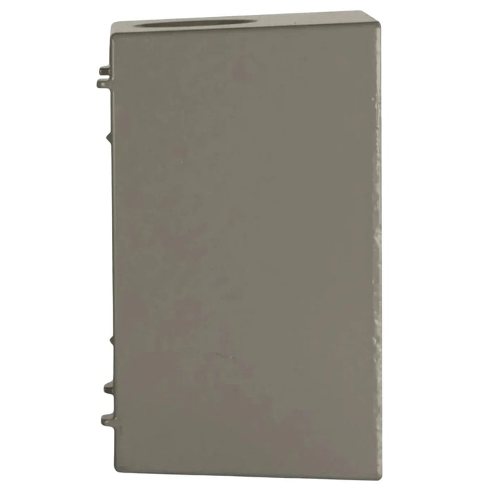 Gray weatherproof electrical box with one-inch hub and three side inlets