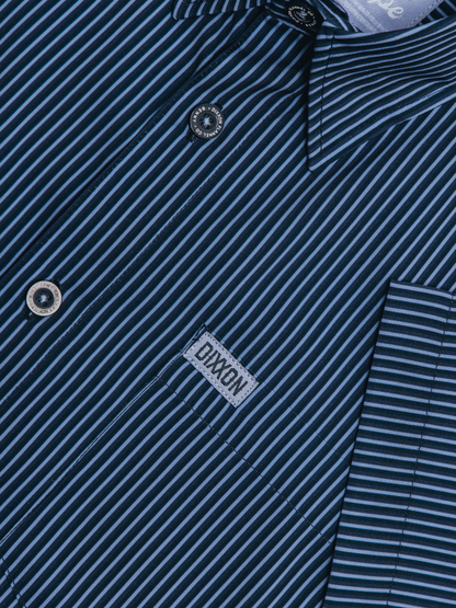 Benny Triple Stripe Short Sleeve - Blue