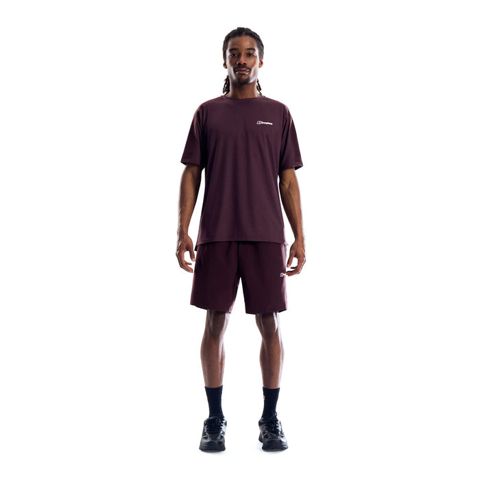 Berghaus Farndale T-Shirt / Wavertree Shorts Set - Burgundy/Grey