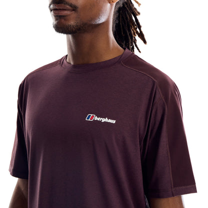 Berghaus Farndale T-Shirt / Wavertree Shorts Set - Burgundy/Grey