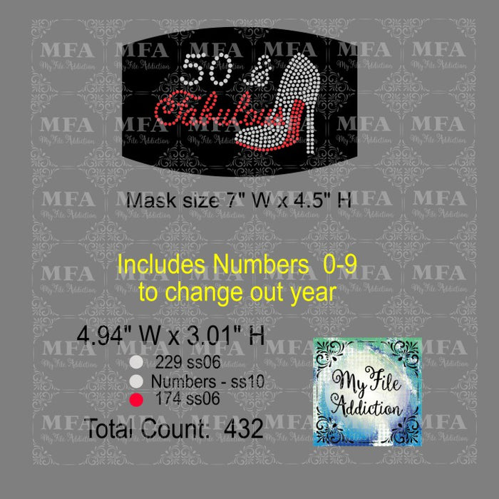 Birthday Number & Fabulous Small Rhinestone Digital Download