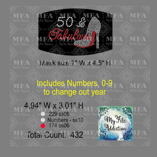 Birthday Number & Fabulous Small Rhinestone Digital Download