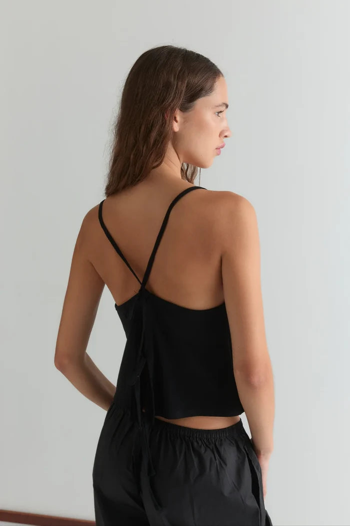 Black Drape Jersey Top