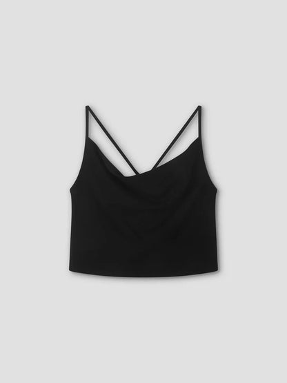 Black Drape Jersey Top