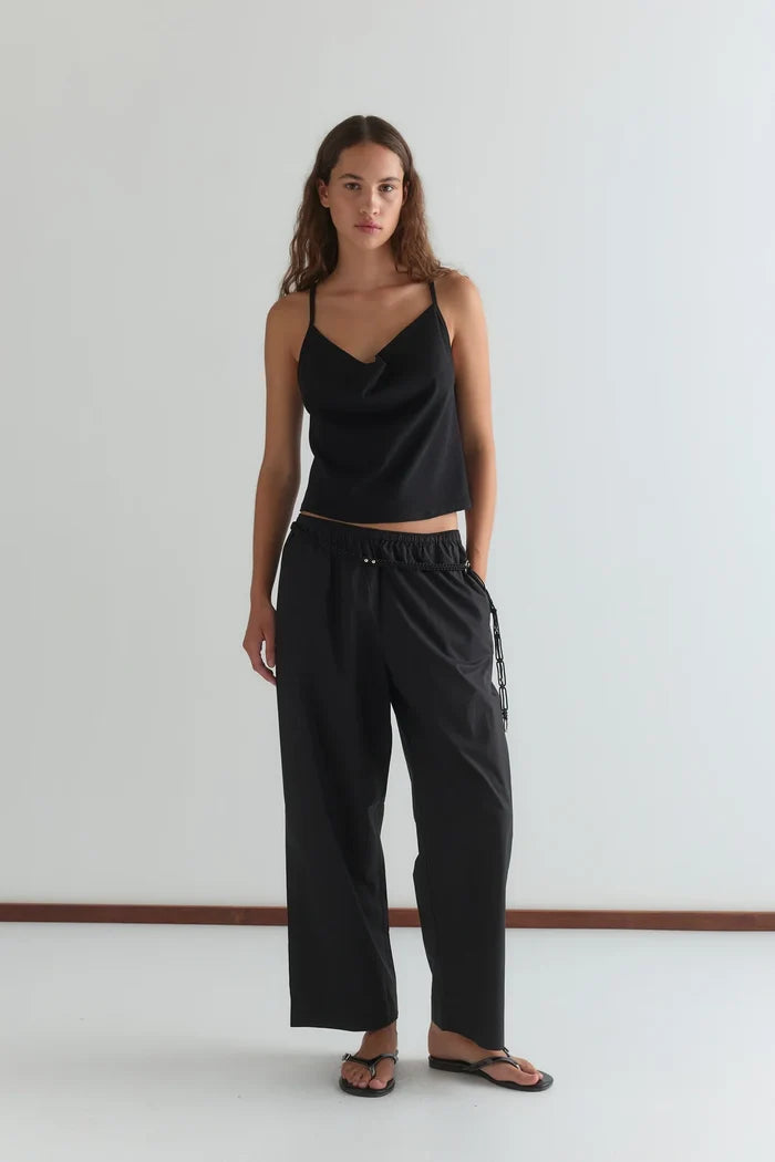 Black Drape Jersey Top