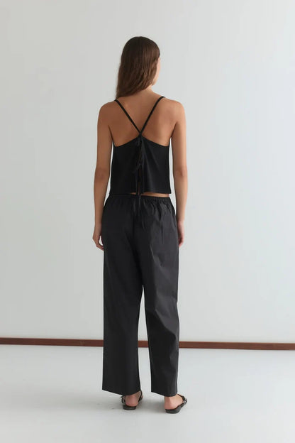 Black Drape Jersey Top
