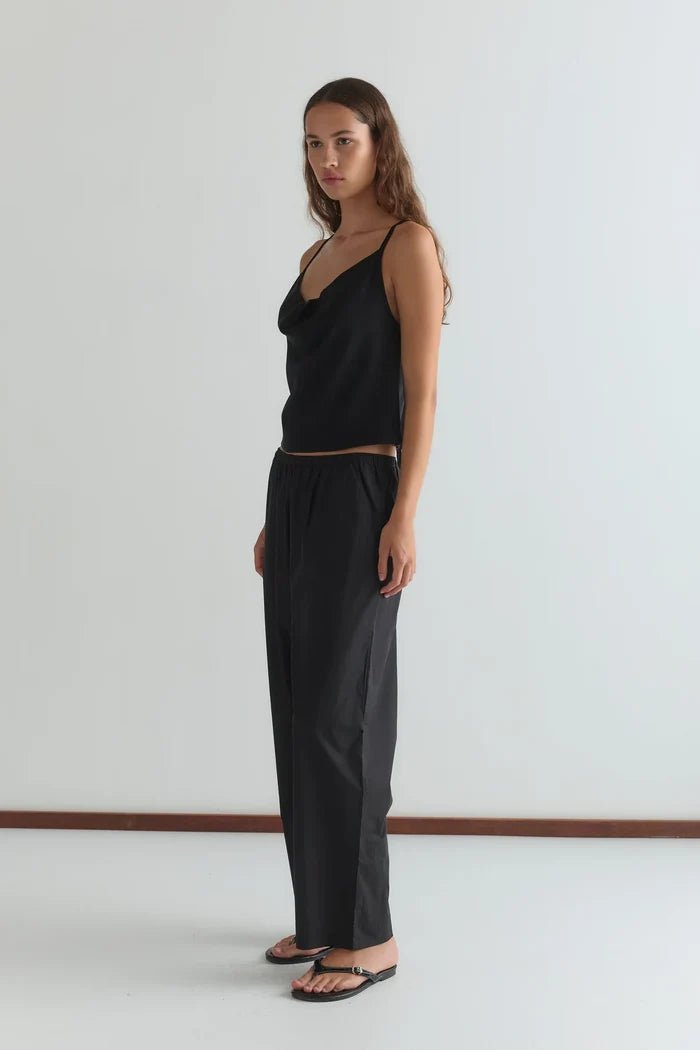Black Drape Jersey Top