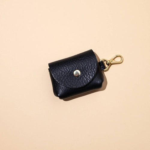 Black Leather Airpod Case